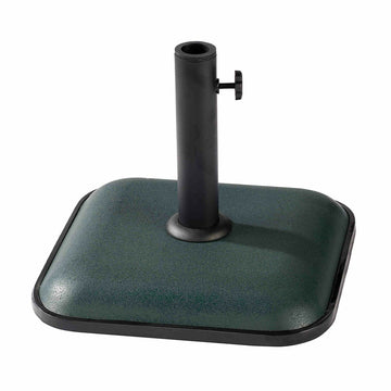 Marbueno Square Umbrella Base Cement 35X35X5.2 Cm 11Kg Green Garden, Pool, Terrace 10456