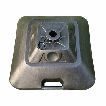 Marbueno Square Umbrella Base Plastic 45x45x27 cm 30L Black Garden Pool Terrace