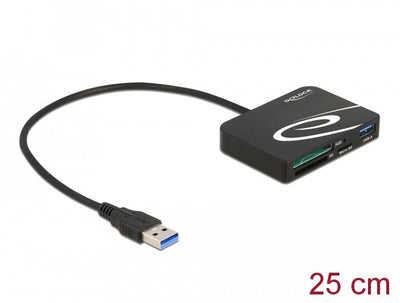 Delock Card Reader External Memorias Xqd / SD / microSD + Port USB Tipo-a — image 1