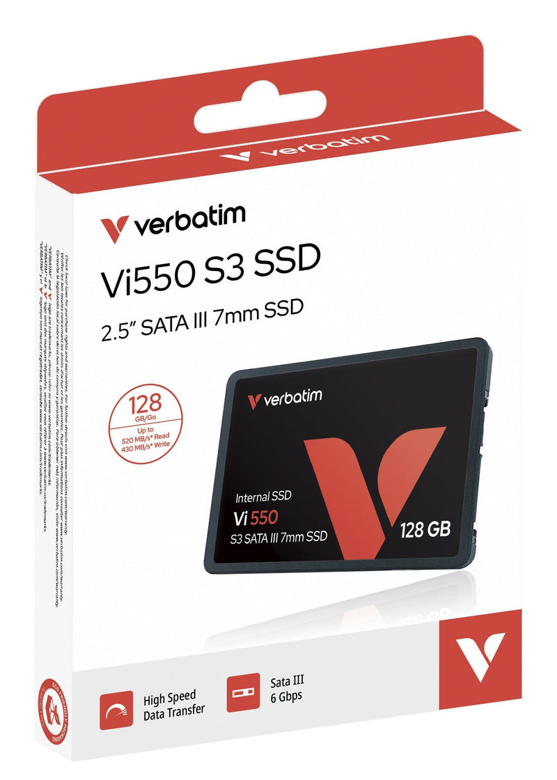 Verbatim SSD 128GB VI550 S3 Phison 2,5 6.3CM SATA III Intern Retail