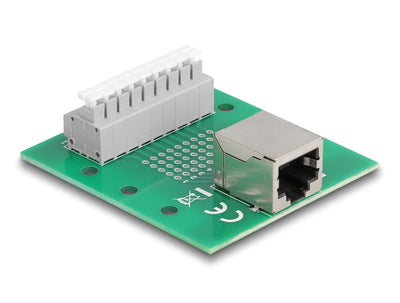 Delock 66992 RJ45 Female a Bloque Terminals With Pulsador Carril Din — image 1