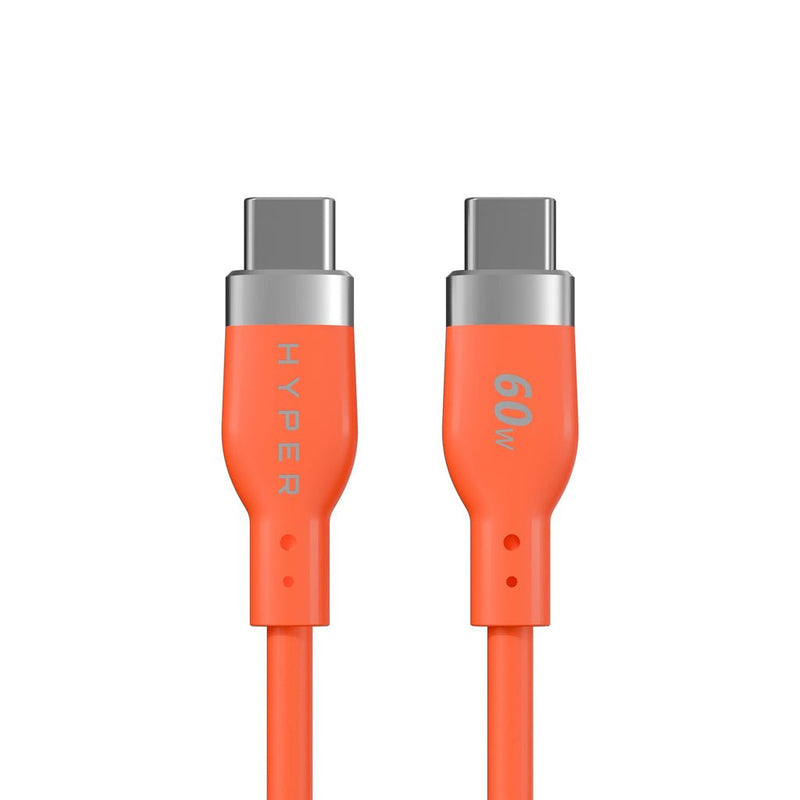 Hyperjuice Flex USB-C Silicone Charging Cable - Orange