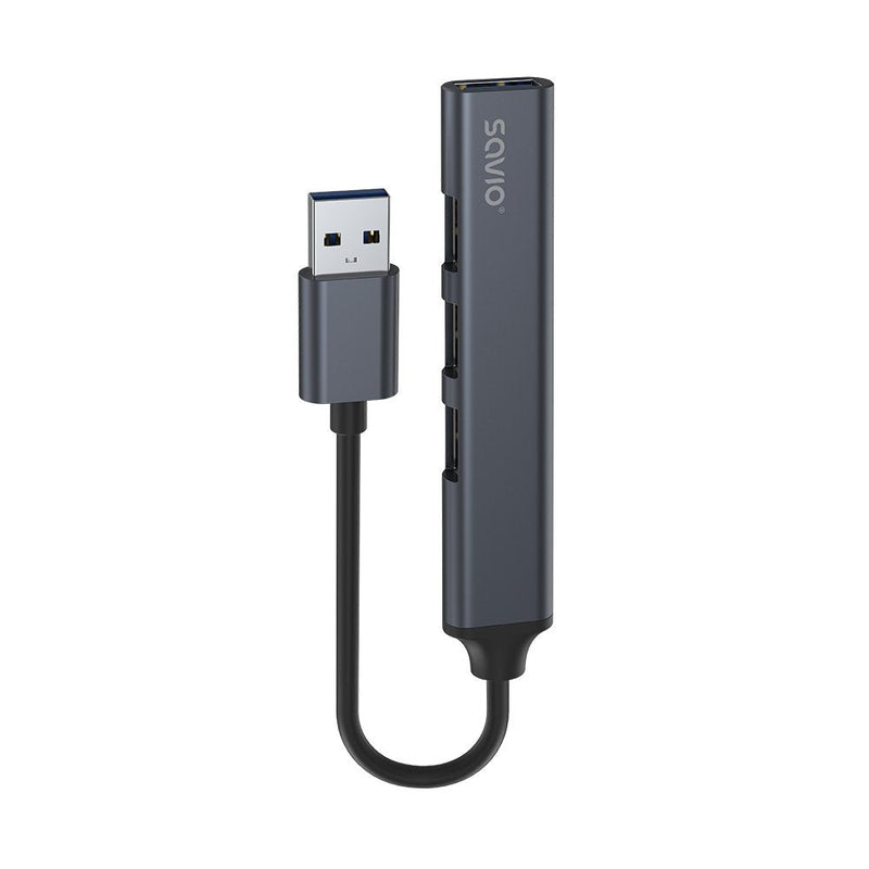 Savio Concentrador USB-A AK-70 - 3 × USB-A 2.0, 1 × USB-A 3.1 Gen 1, 4 1, 5Gbps
