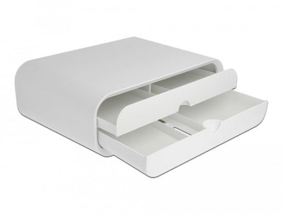 Stand Monitor With Zwei Drawers White — image 1
