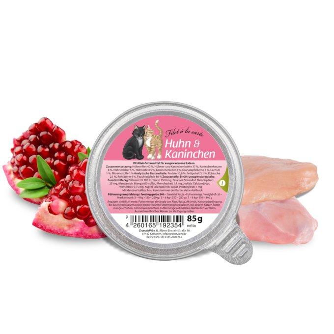 Granatapet Filet Á Carte Chicken With Rabbit - Comida Húmeda Gatos - 85G