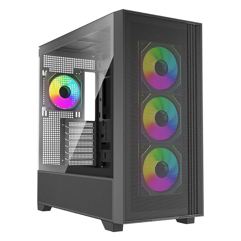 Xilence PC Case Flux X916.ARGB Black Glass Tempered XG178