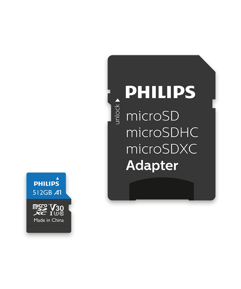 Philips Card microSD 512GB Clase 10 + Adapter