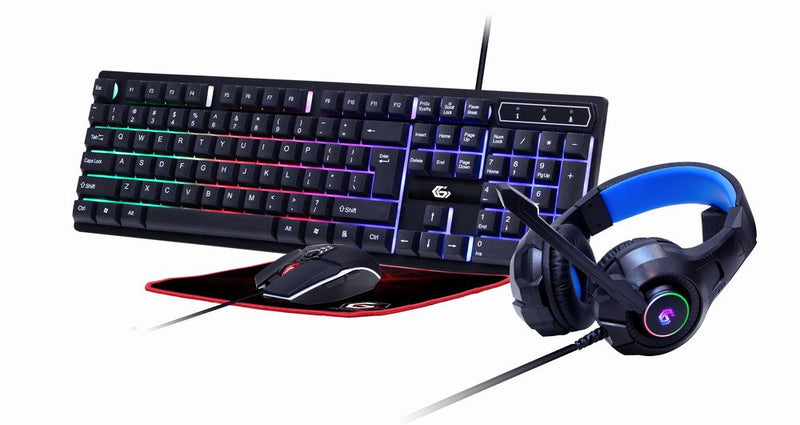 Gembird Ghost GGS-UMGL4-02 4 1 Teclado English + Ratón + Ratón Pad + Auriculares