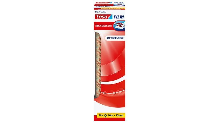Tesafilm Office Box Roll 10M 15MM Transparent 10UD.