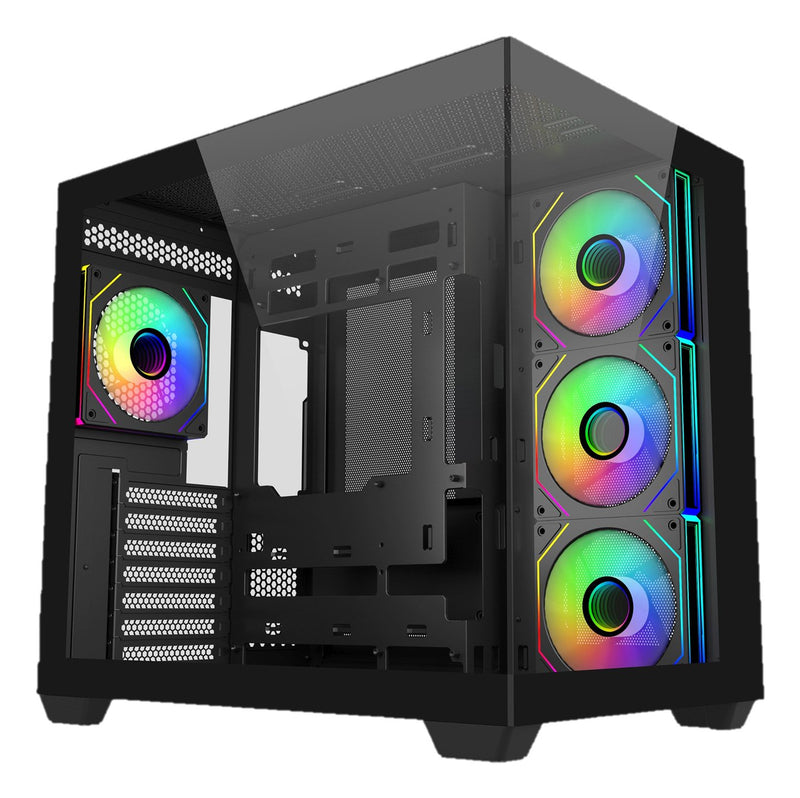 Cooler Master PC Case Elite 681 Semitorre ATX/microATX/Mini-itx - 4 Fans 120MM RGB - Vista Panoramica - Double