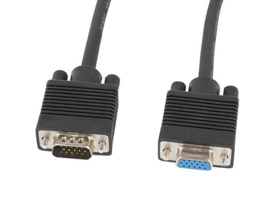 Lanberg Cable VGA HD15 (alargo) M/H 1.80M Black CA-VGAC-10CC-0018-B + — image 1