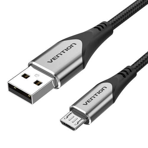 Vention USB Cable 2.0 Coahh Microusb Male USB Male Up To 60W 480Mbps 2M Grey — image 1