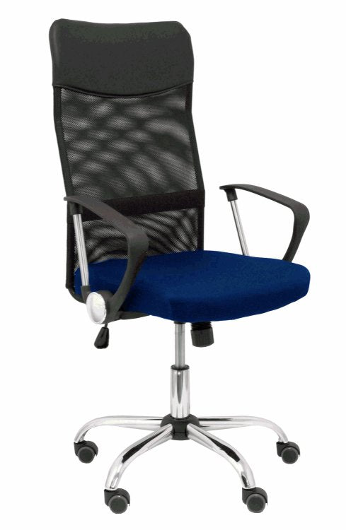 Chair Gontar Respaldo Mesh Black Asiento Blue