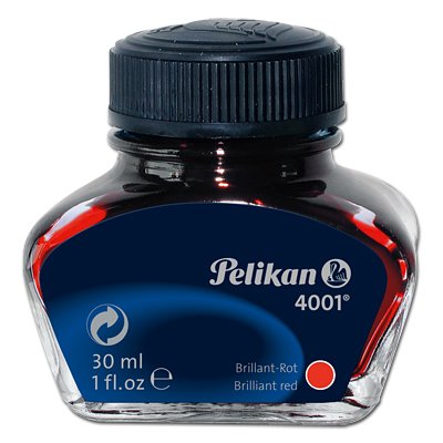 Pelikan Ink 4001 78 Red Glossy Replacement For Pen 30ML — image 1