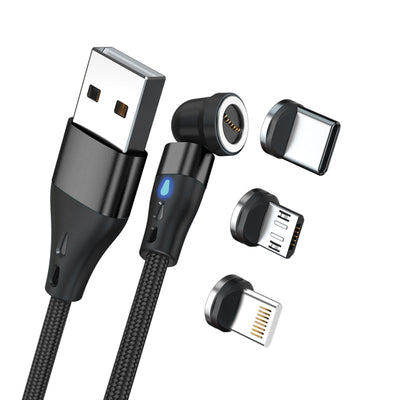 Realpower Magnetic Cable 3 AMP,20CM, Black With Adaptern — image 1
