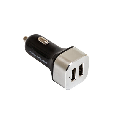 Realpower 176635 Charger Dispositivo Mobile Phone Auto Black Silver — image 1