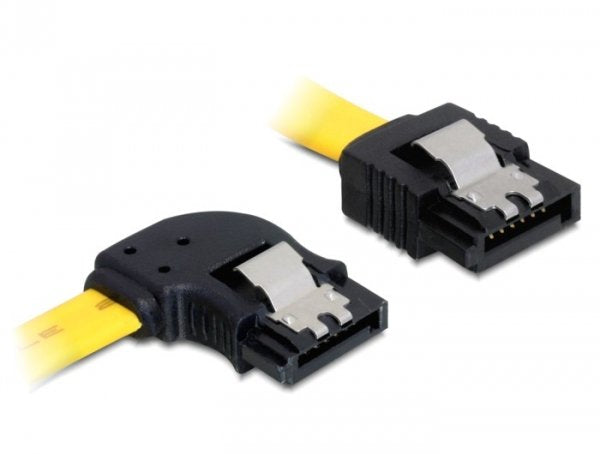 Delock Cable SATA SATA III - SATA Izquierdo M/M 0,50M Yellow