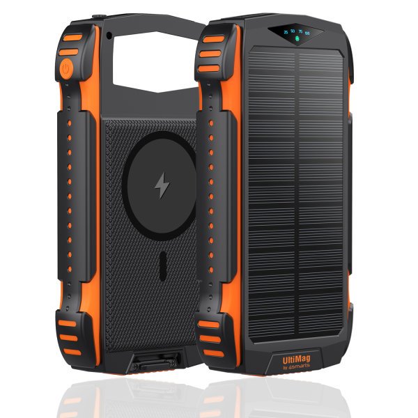 4SMARTS Powerbank Solar Rugged Titanpack Ultimag 20.000MAH Black