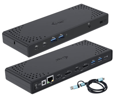 I-tec USB 3.0 USB-C Thunderbolt 3 Dualdock 1X5K 2X4K 60HZ 2XDP 2x HDMI 1XGLAN 4x USB 3.2 2x USB-C 3.2 GEN.2 1X — image 1