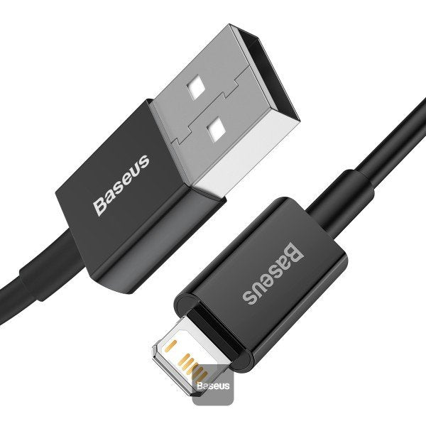 Baseus Lightning Top Series Cable Fast Charging, Data 2.4A, 2M Black (CALYS-C01)