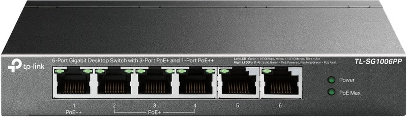 TP-Link TL-SG1006PP Switch No Administrado Gigabit Ethernet [10/100/1000] PoE Grey