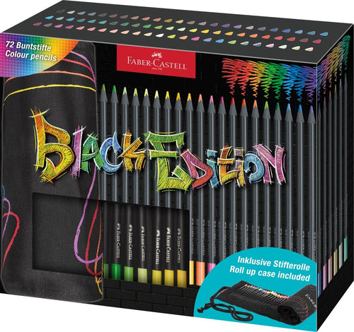Faber-castell Black Edition Pack Enrollable 72 Pencils Colours - Mina Supersuave - Wood Black - Ideales — image 1