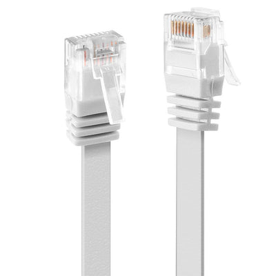Lindy 5M CAT.6 Network Cable White CAT.6 (Lindy U/UTP Flat Patchcord CAT.6. Cu. White. 5.0M) — image 1
