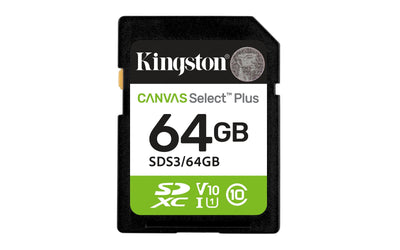 Kingston Technology 64GB Sdxc Canvas Select Plus GEN3 100MB/S C10 Uhs-i U1 V10 — image 1