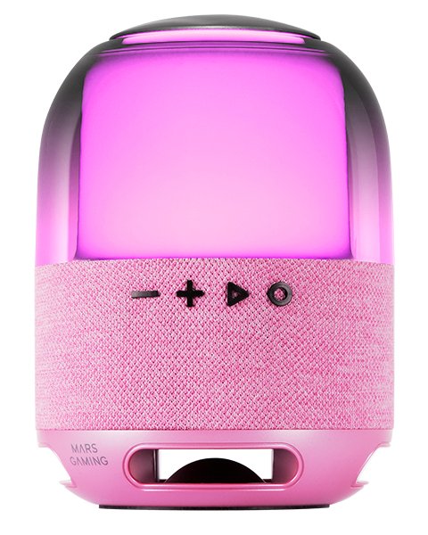 Mars Gaming Bluetooth Speaker RGB Ms-flow 360º Pink 15W/ Bluetooth 5.3, microSD/ Iluminación RGB 360º/ Battery