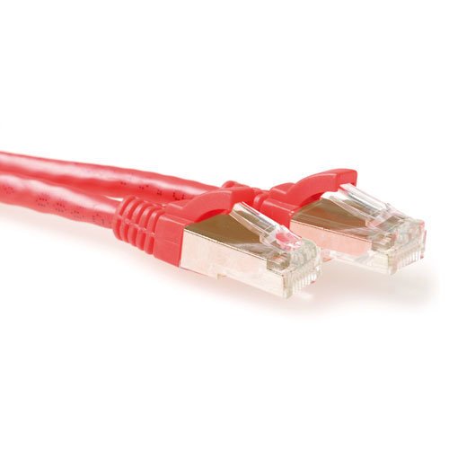 Red 10 Meter Lszh SFTP CAT.6A Patch Cable Snagless With RJ45 Connectors