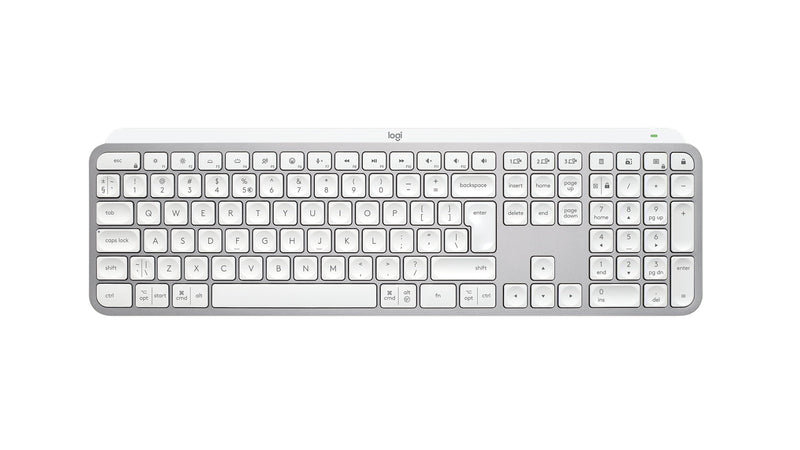 Logitech Keyboard English Mx Keys S RF Wireless + Bluetooth QWERTY Internacional Ee.uu. Aluminium White