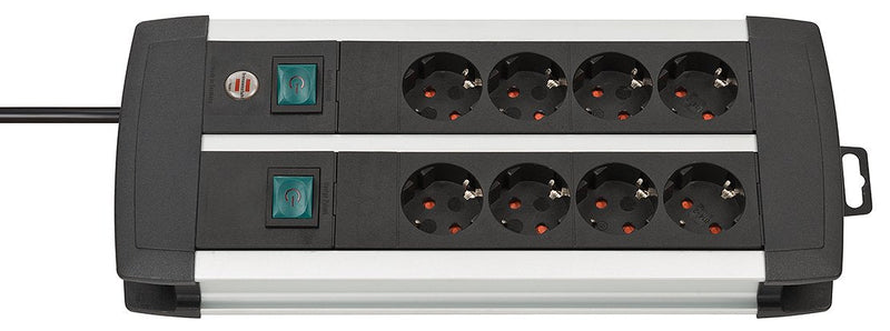Brennenstuhl 1391000908 Base Múltiple 3M 8 Salidas AC Indoor Black White