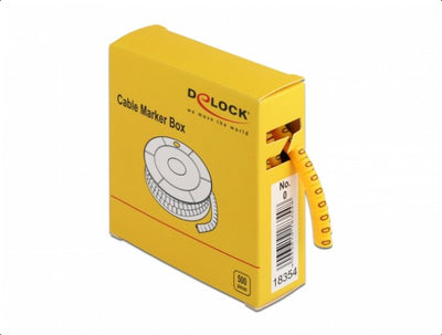 Delock Marcador Cables Box, Nr: 0, Yellow 500 Units — image 1