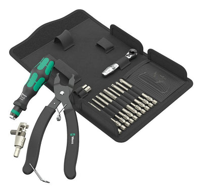 Wera 9532 Set Of Workshop Remachadora Cadena, 20 Pieces Set Of Tools Black/Green Includes Trinquete Punta R — image 1