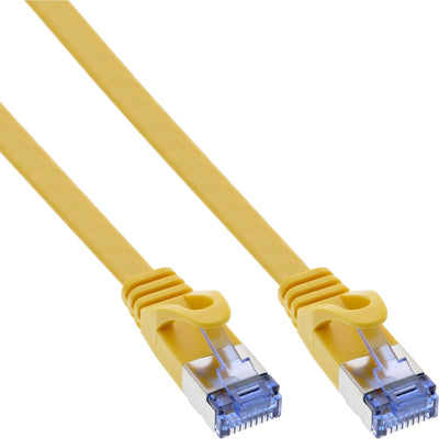 Inline Network Cable Flat , U/FTP, CAT.6A, Yellow 5M — image 1