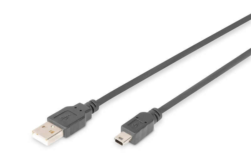 Digitus Cable Connection USB Type A-mini USB 1.8M Black
