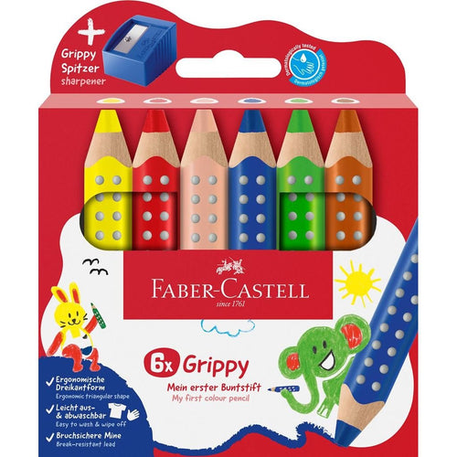 Faber-castell 110635 - Set Of 6 Pencils Grippy XXL Basicos + Sacapuntas — image 1