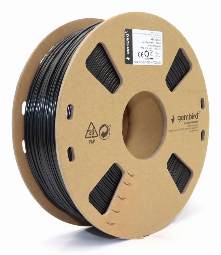 Gembird Handle Filament Black 1.75MM 1KG