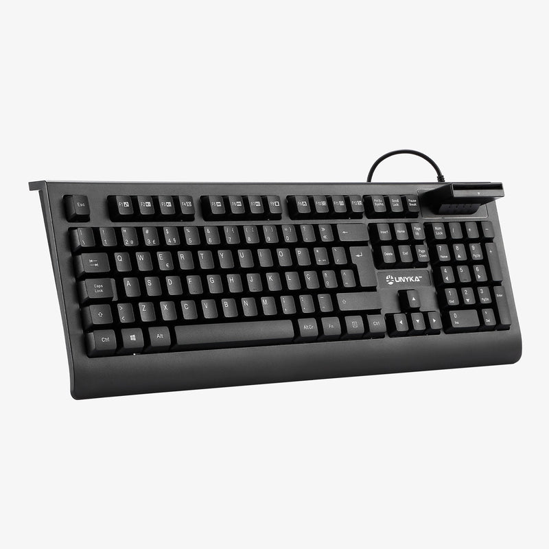 Unykach Teclado Portuguese KB918 USB Con Reader Smart Tipo PC/Sc 2.0 Como Dnie Or Tarjeta Sanitaria