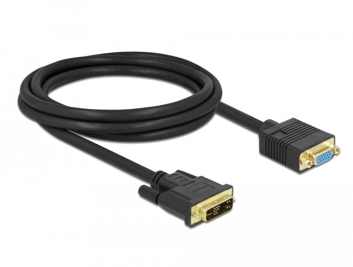 Delock Cable DVI 12 + 5 Male a VGA Female 2M