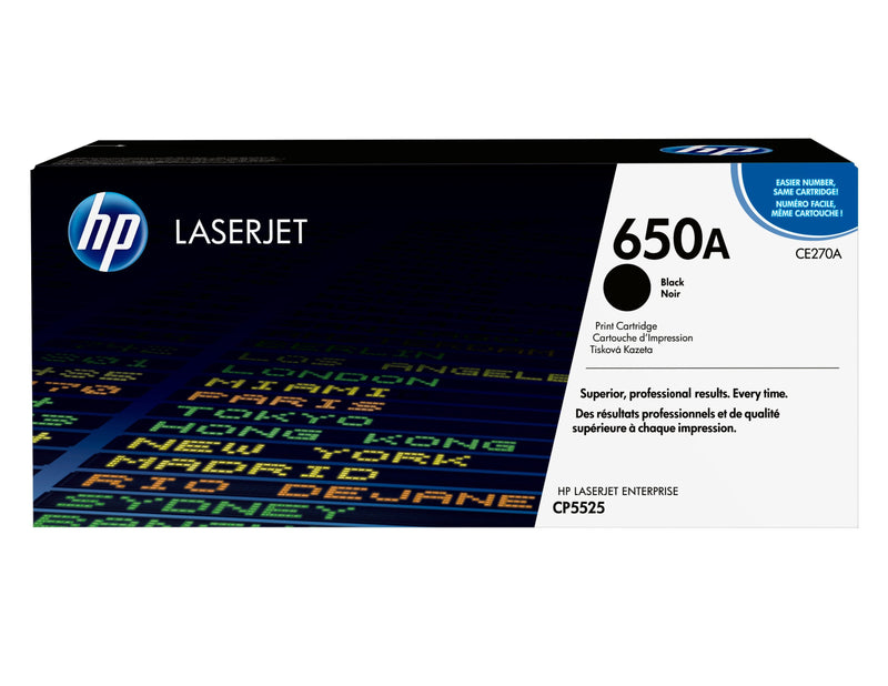 HP Genuine Toner 650A Black 1PARA Serie CP5525