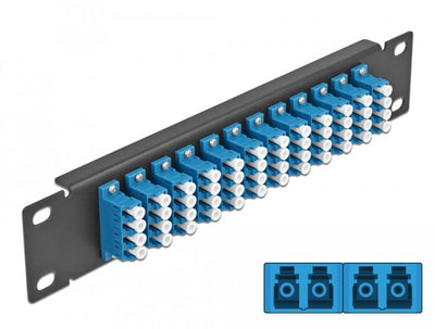 Delock 10? Lwl Patchpanel 12 Port Lc Quad Blue 1 He Black — image 1