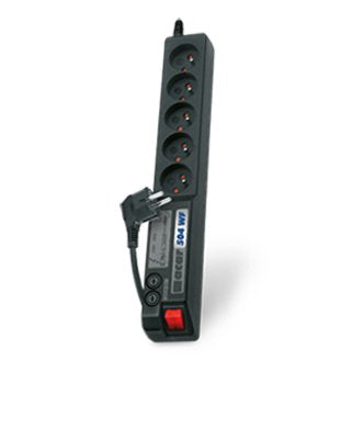 Acar Power Strip Protection Contra Sobretensiones Emi/Rfi 504WF Black 3M)