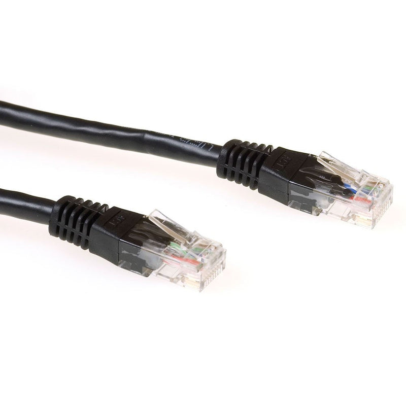 Act Zwarte 1 Meter UTP CAT.6 Network Cable Met RJ45 Connectoren
