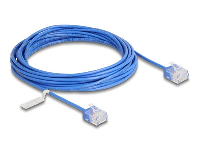 Delock RJ45 Network Cable CAT.6 UTP Ultra Slim 5M Aal With Kurzen Machon — image 1