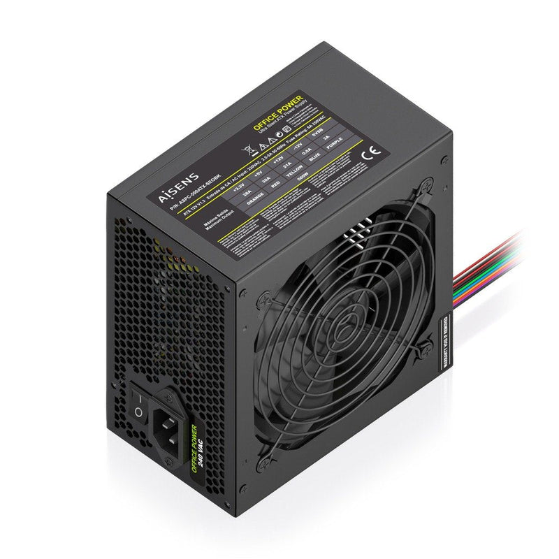 Aisens Power Supply Power ATX 500W Oem, Black