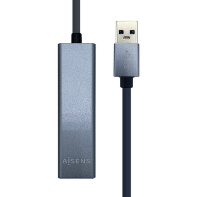 Aisens Converter USB 3.0A Ethernet Gigabit 10/100/1000Mbps + Hub 3XUSB3.0 - 15CM - Grey — image 1