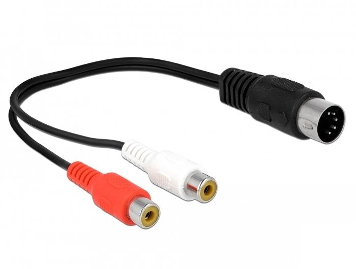 Delock Connector Diodo Cable Din 5 Pines a 2 X Rca Female 20CM