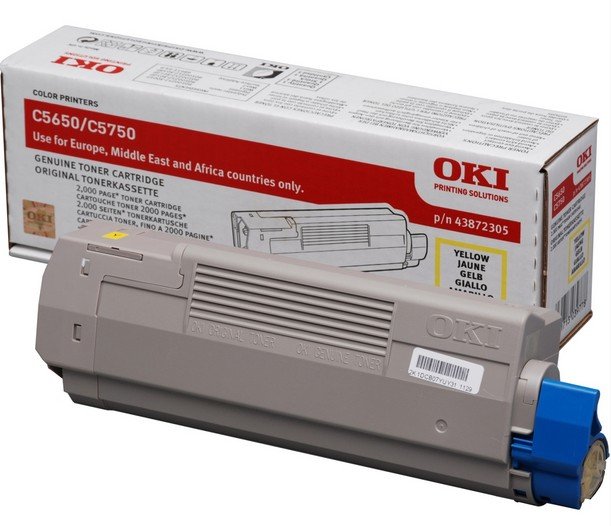 Oki Genuine Toner , Yellow C5650DN, 5650N, 5750DN, 5750N