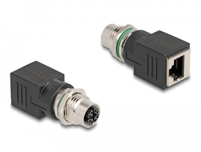 Delock M12 Adapter X-kodiert 8 Pin Female a RJ45
